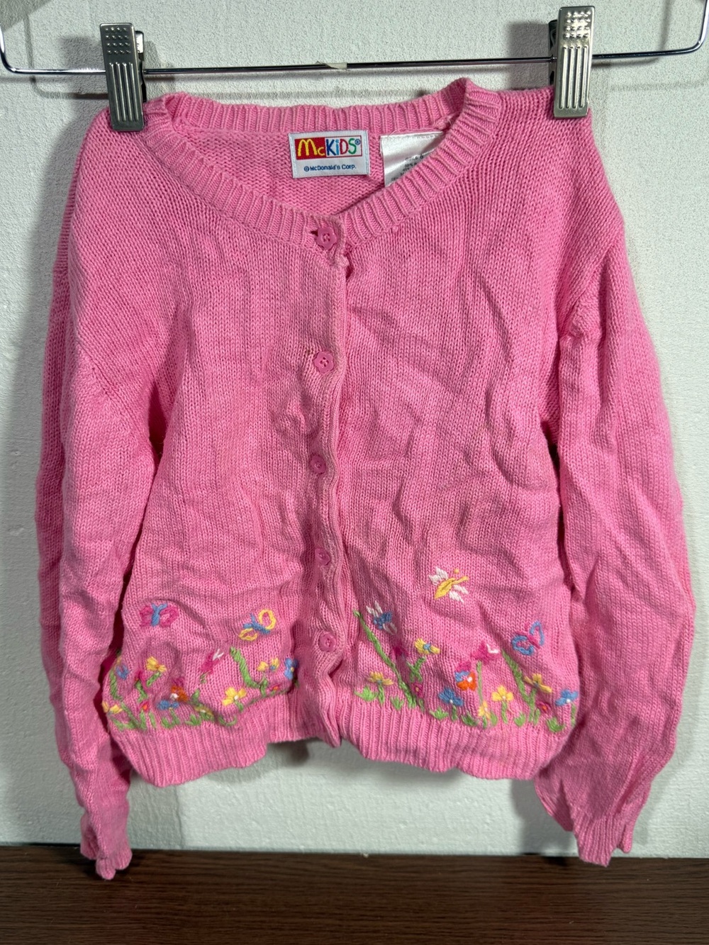 McKids 90’s Girls Embroidered Cardigan Size 6